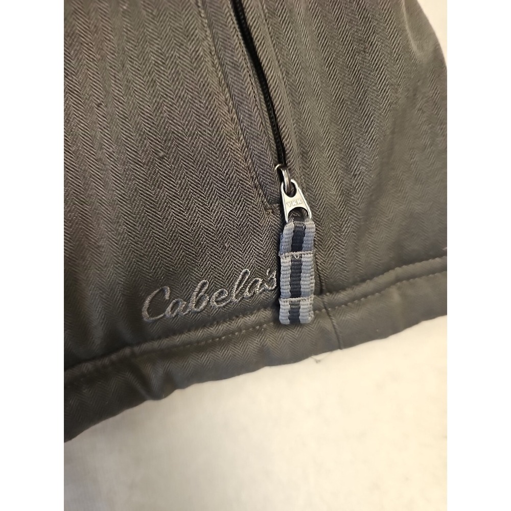 Cabela's Primaloft Winter Vest Sherpa Lined Petite Small Women Gray Full Zip - Picture 5 of 10